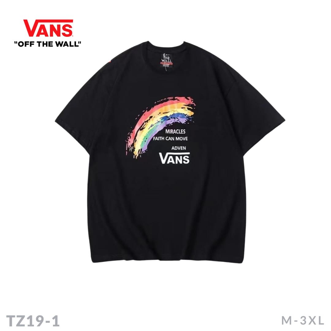 Camiseta Vans Negra Arco iris