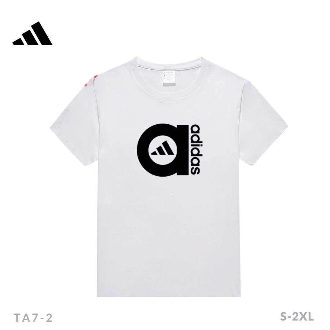 Camiseta Cuello Redondo Blanco Adidas Logo