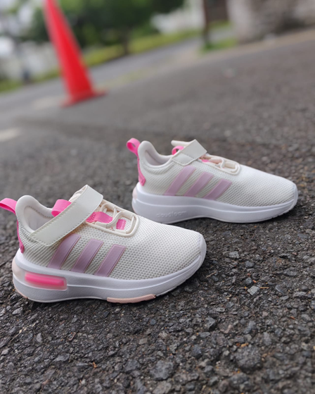Adidas Racer TR23 Blanco Rosado Niña