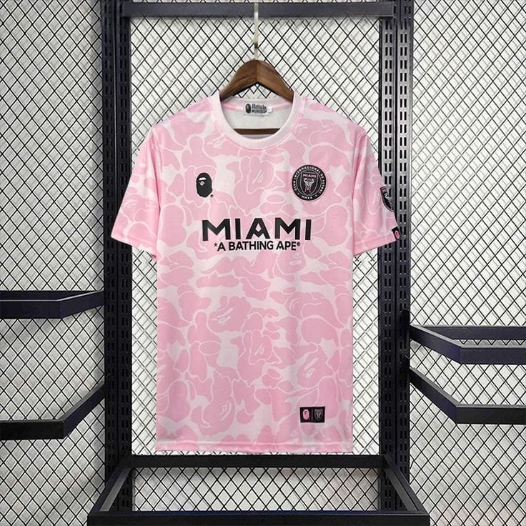 Camisa BAPE Miami Rosada