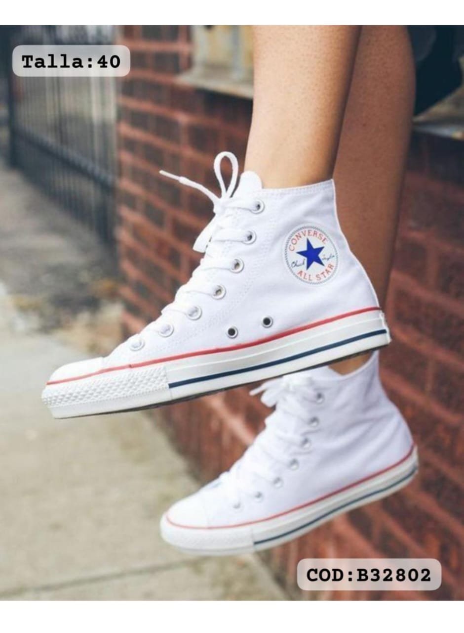 Converse Clasica Alta Blanca Adulto
