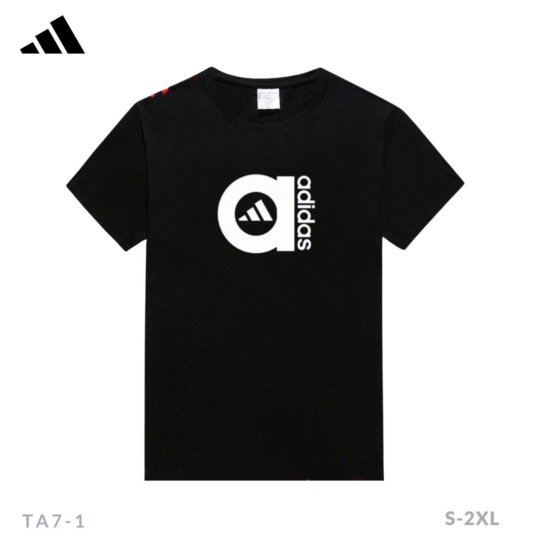 Camiseta Cuello Redondo Negro Adidas Logo
