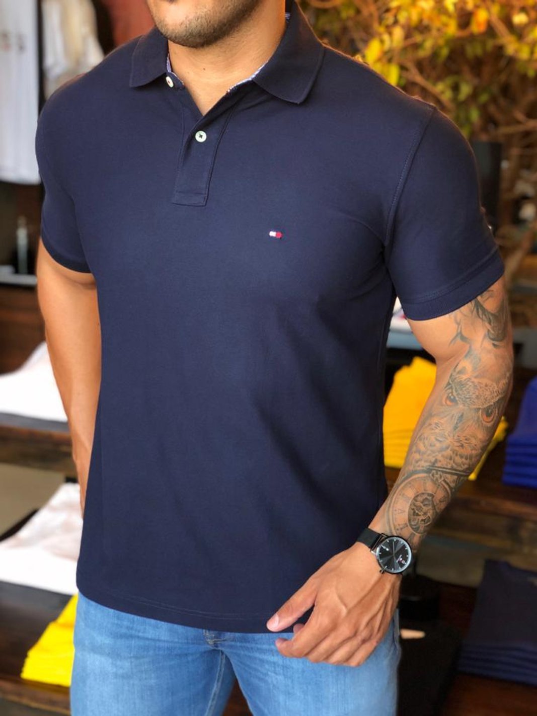 Camiseta Polo Tommy Azul