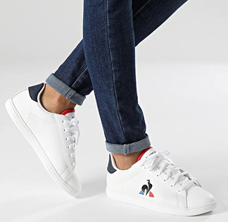 Le Coq Sportif  Blanco Talon Negro