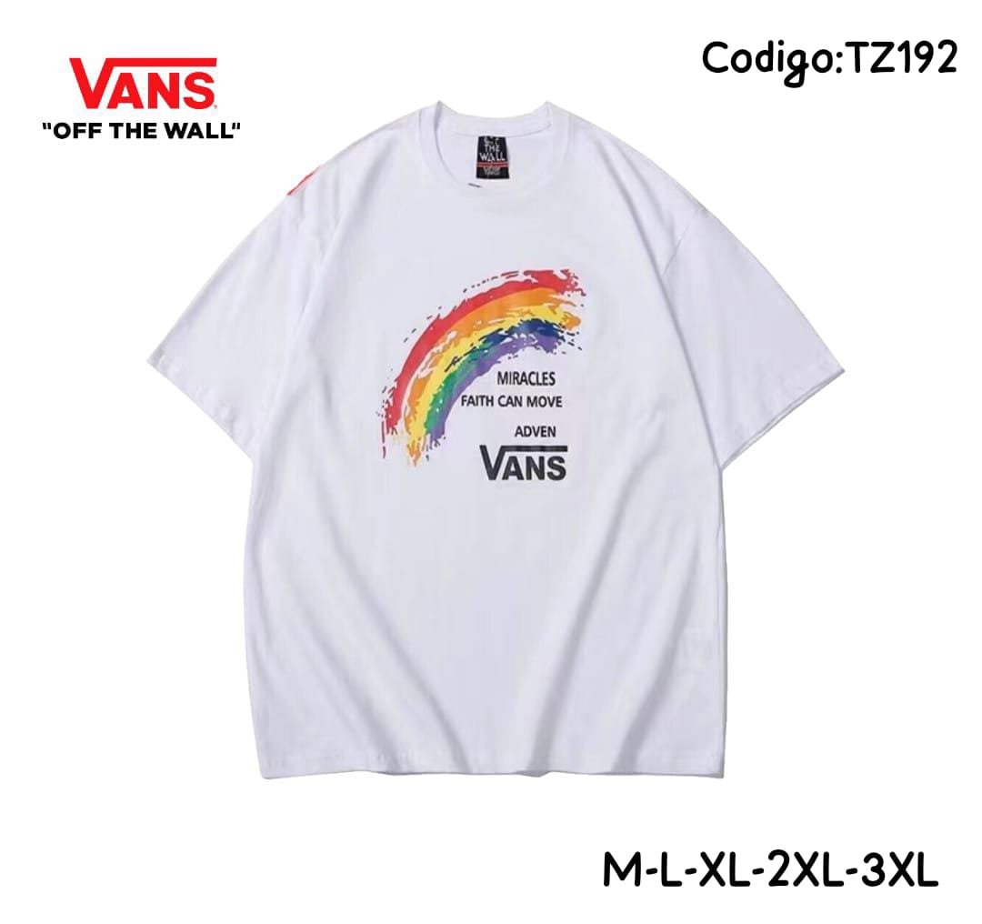 Camiseta Vans Blanca Arco iris