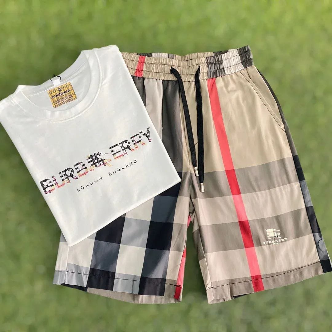 Conjunto Camisa Short Burberry Blanco , foto 1